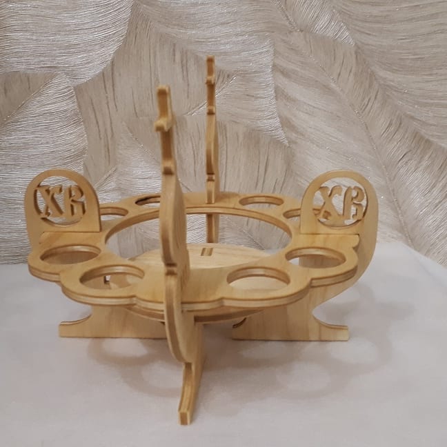 Laser Cut Decorative Easter Stand for 8 Eggs