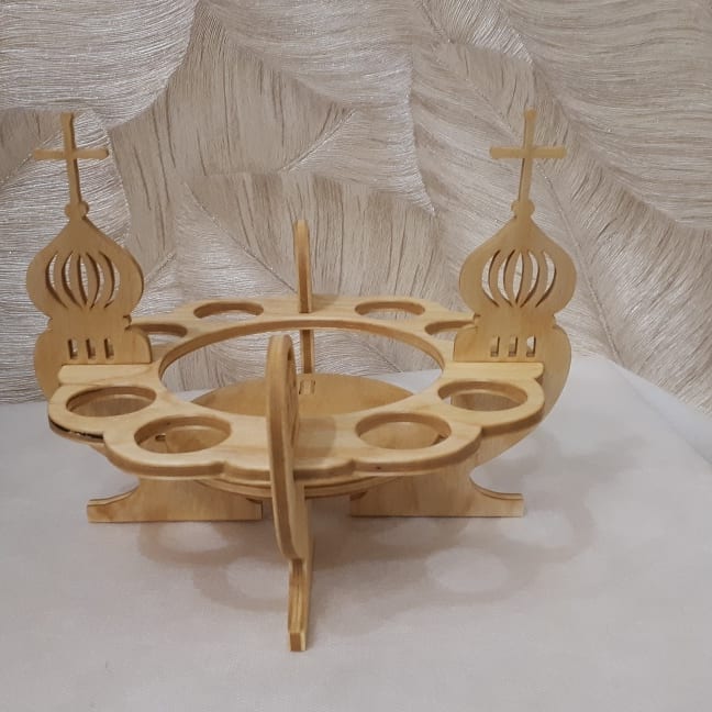 Laser Cut Decorative Easter Stand for 8 Eggs