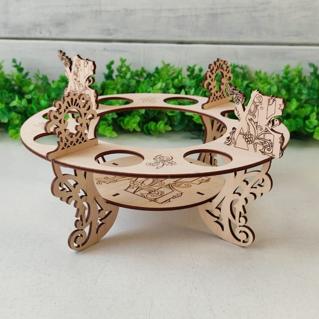 Laser Cut Easter Egg and Cake Holder Festive Holiday Table Display