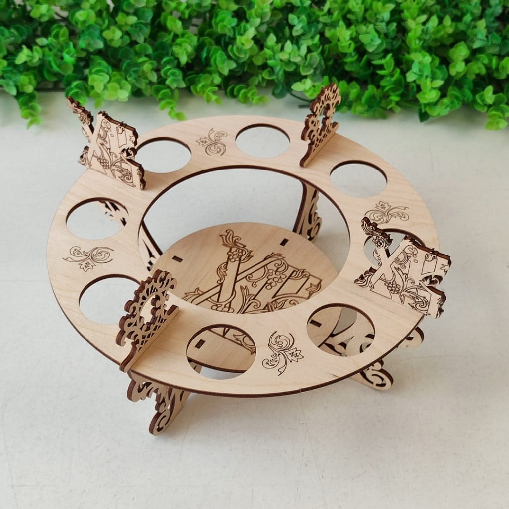 Laser Cut Easter Egg and Cake Holder Festive Holiday Table Display