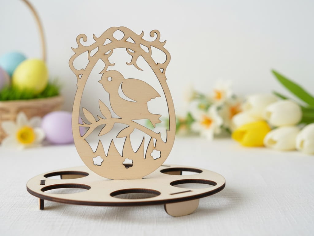 Laser Cut Bird Easter Egg Holder – Festive Spring Decoration