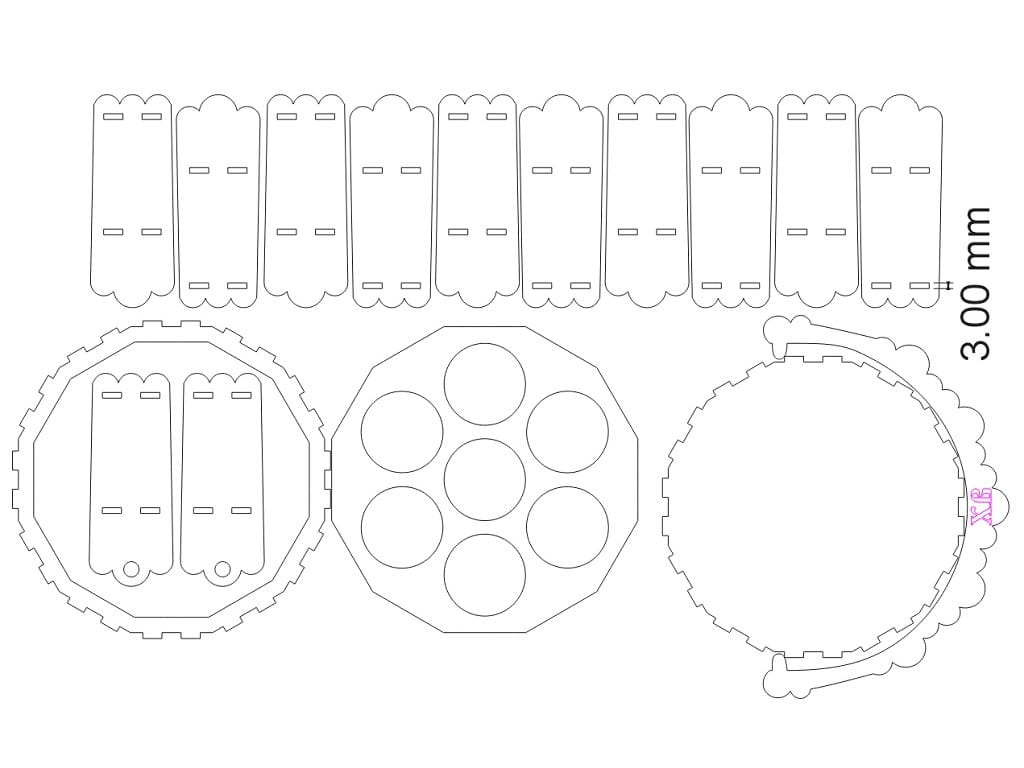 Laser Cut Easter Egg Holder Basket