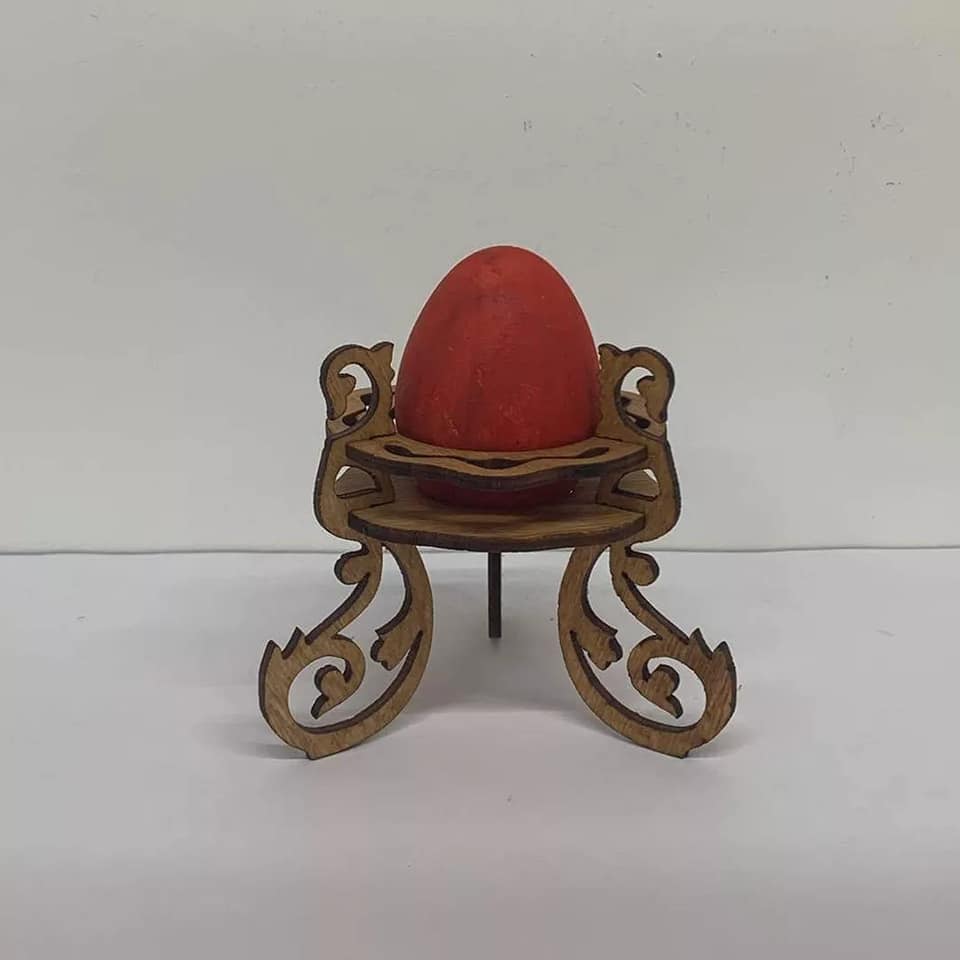 Laser Cut Single Egg Holder Display Stand