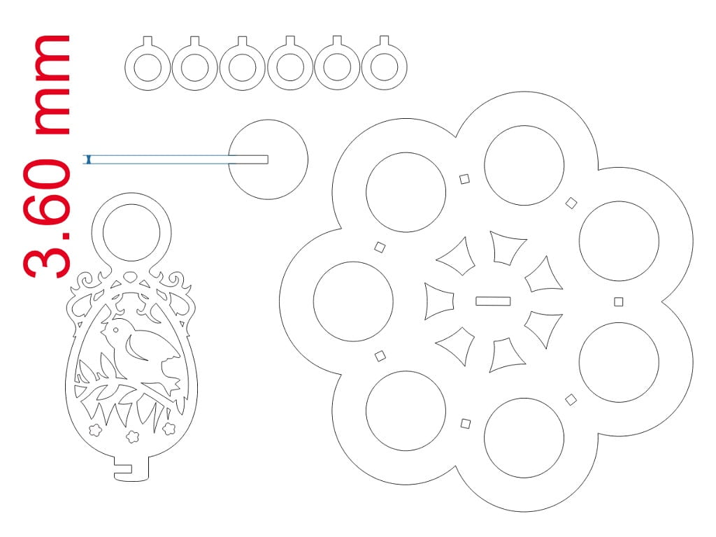 Laser Cut Easter Egg Holder with Bird Design