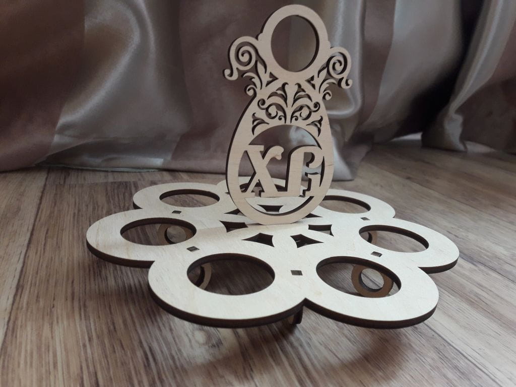 Laser Cut XB Easter Egg Holder Decoration Stand