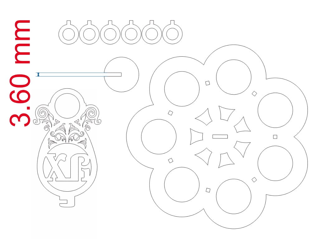 Laser Cut XB Easter Egg Holder Decoration Stand