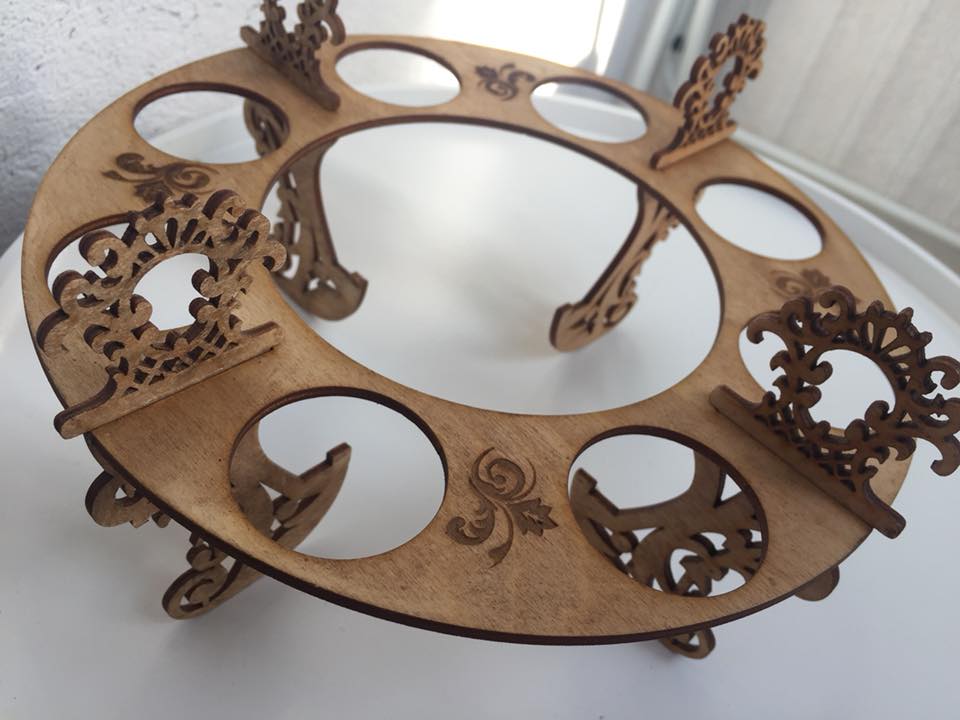 Laser Cut Wooden Easter Egg Holder Stand – Festive Tabletop Decor