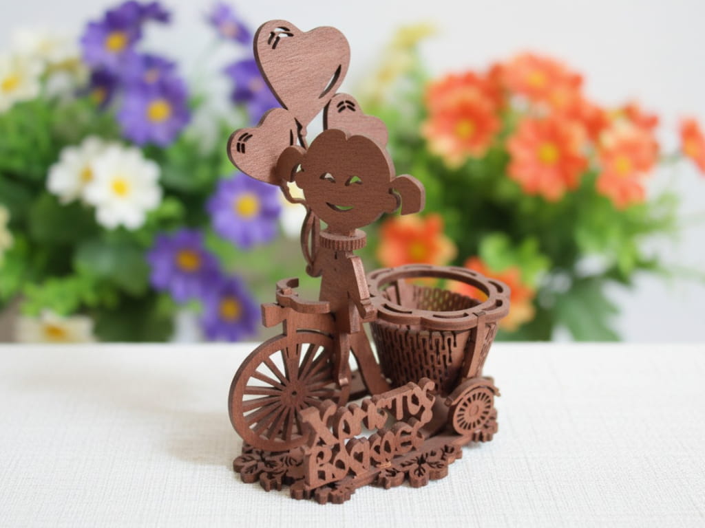 Laser Cut Tricycle Easter Egg Holder Stand