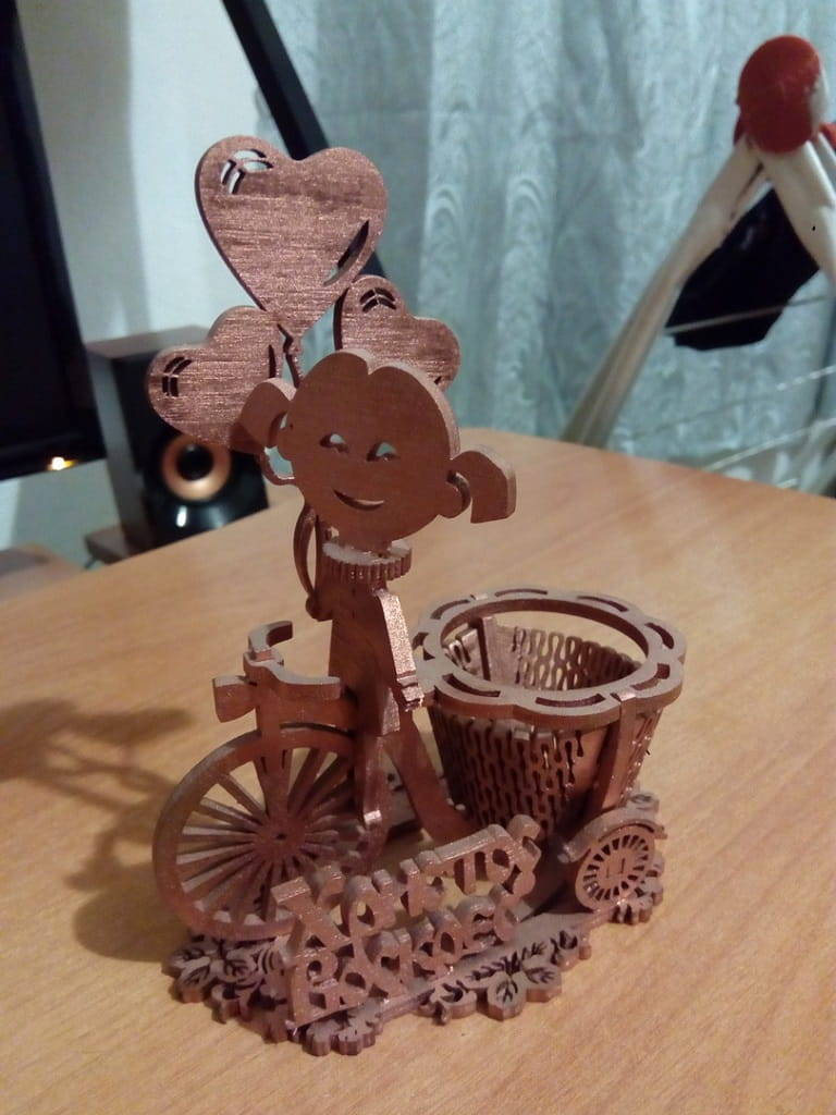 Laser Cut Tricycle Easter Egg Holder Stand