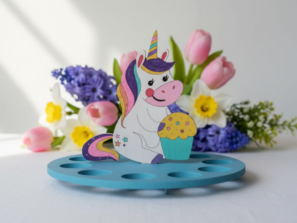 Laser Cut Unicorn Easter Egg Display Stand