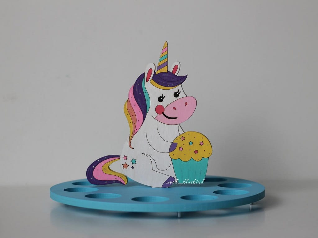 Laser Cut Unicorn Easter Egg Display Stand