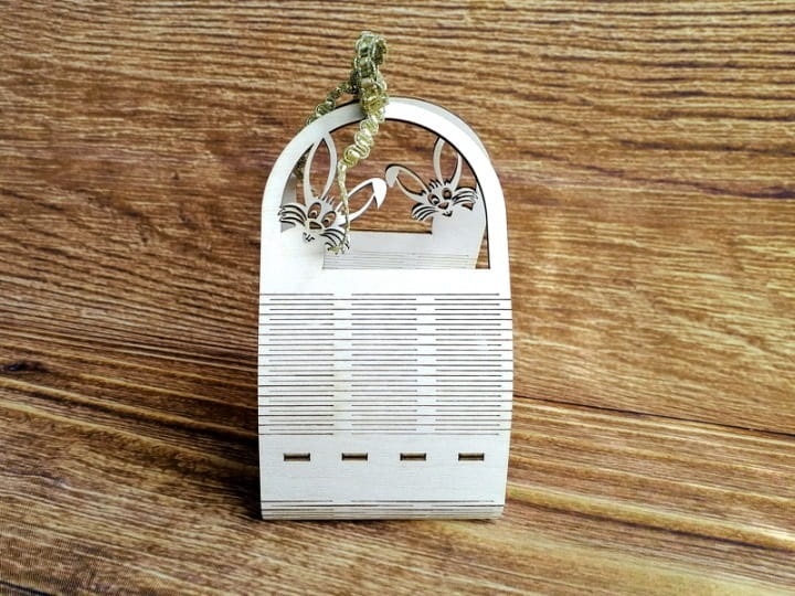 Laser Cut Living Hinge Kinder Surprise Easter Basket