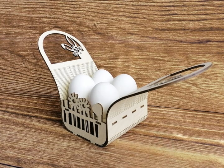 Laser Cut Living Hinge Kinder Surprise Easter Basket