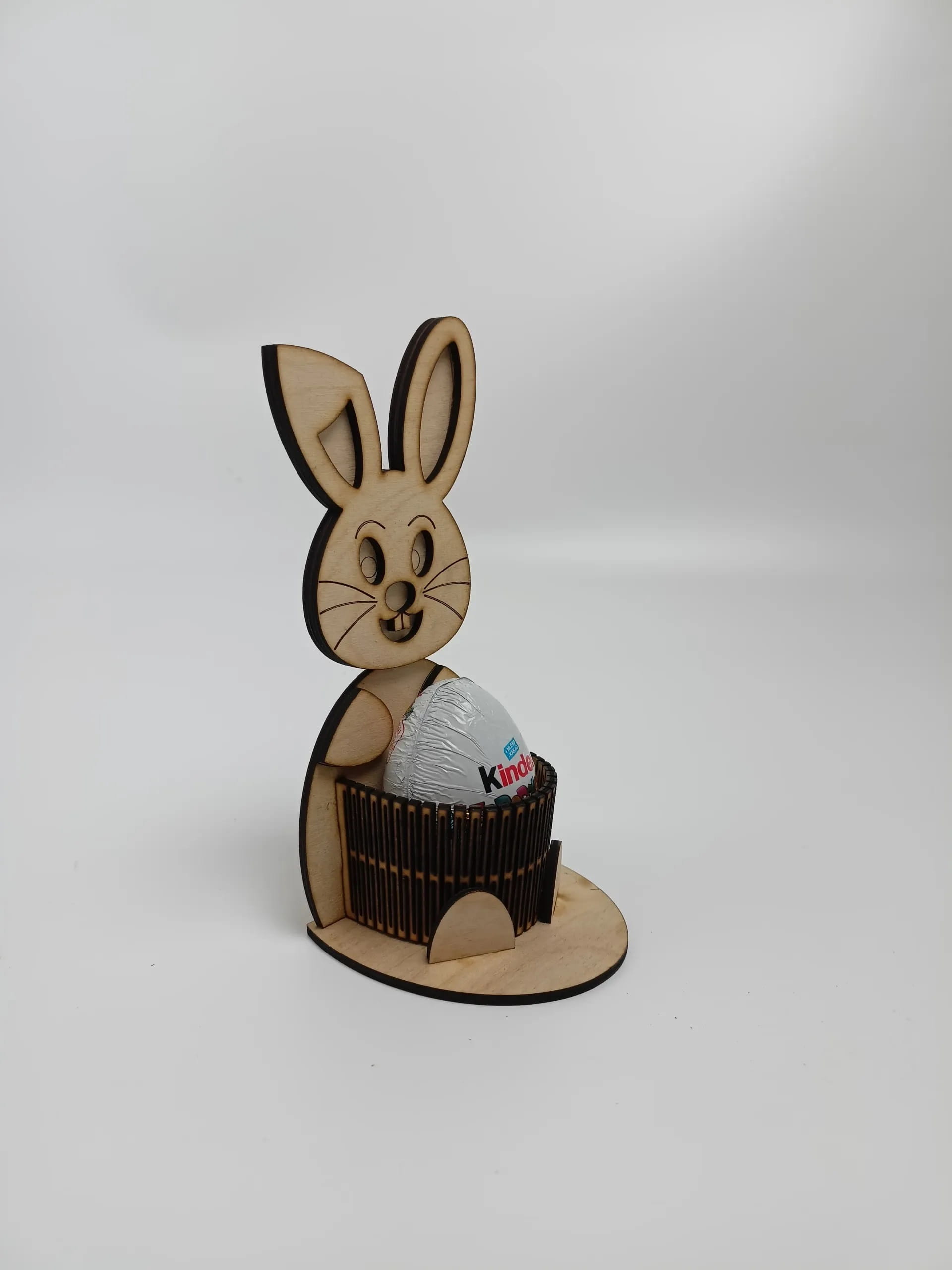 Laser Cut Easter Bunny Stand for Kinder Surprise Egg