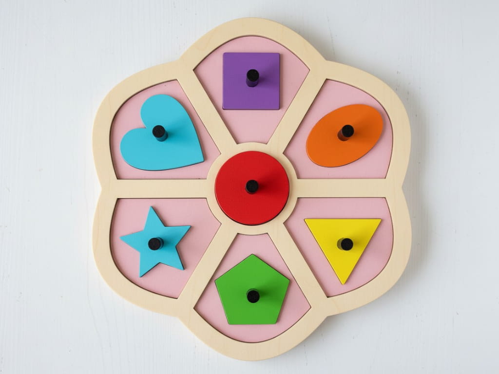 Laser Cut Montessori Shape Sorting Puzzle Toddler Toy