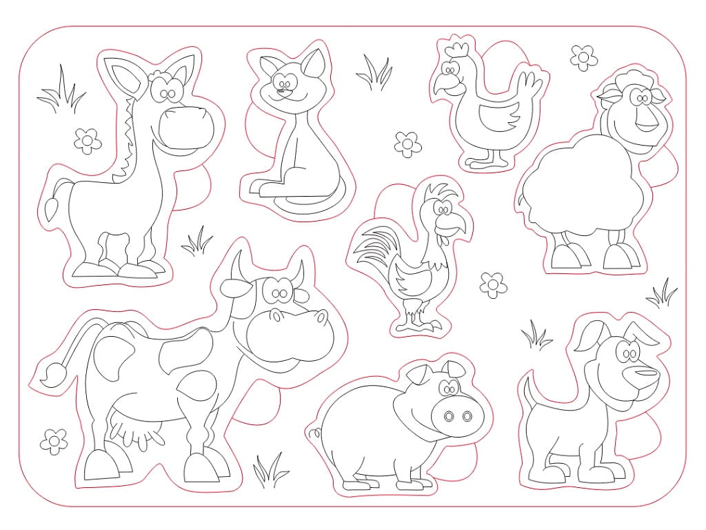Laser Cut Wooden Farm Animal Puzzle Montessori Toddler Learning Toy