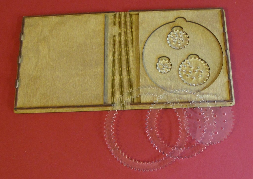Laser Cut Spirograph Geometric Drawing Set with Packaging Box