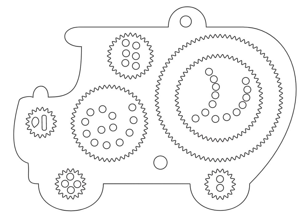 Laser Cut Spiral Drawing Kit Wooden Spirograph