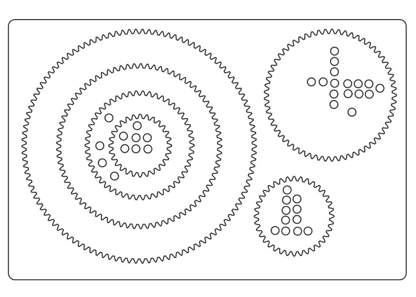 Laser Cut Spirograph Drawing Tool Set