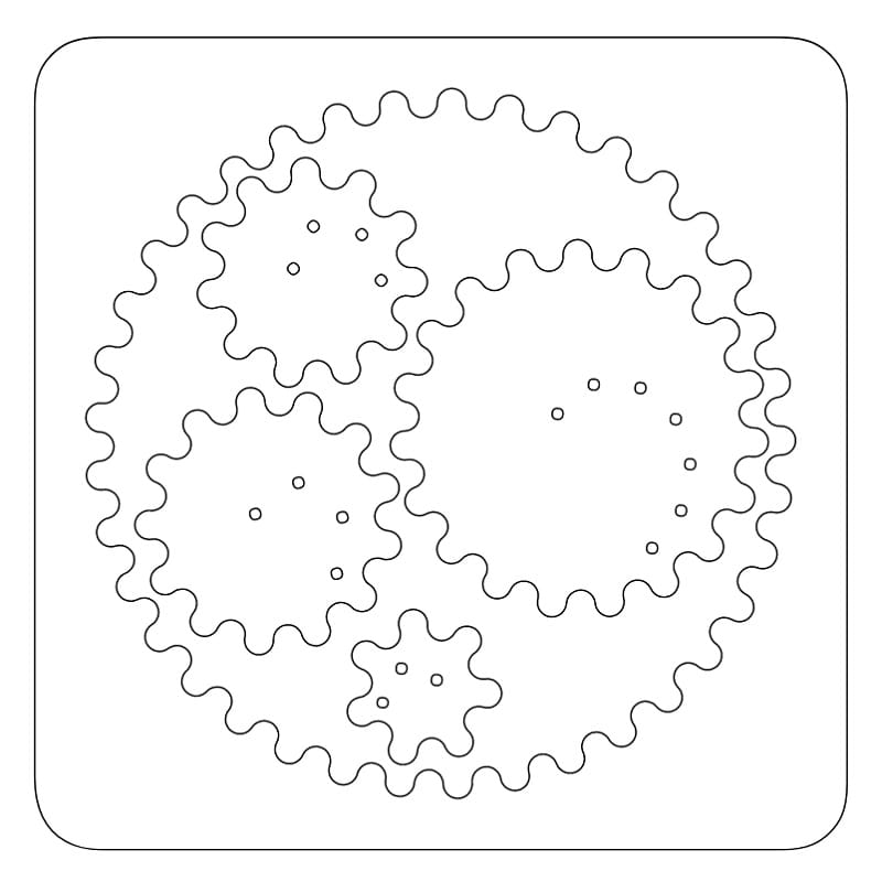 Laser Cut Spirograph Gear Kit Hypotrochoid Drawing Toy