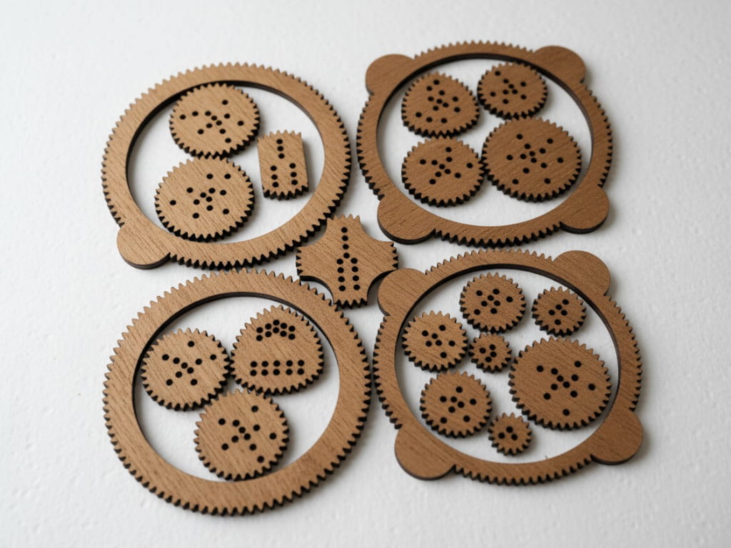 Laser Cut Spirograph Gear Set Multiple Frames Geometric Drawing Kit