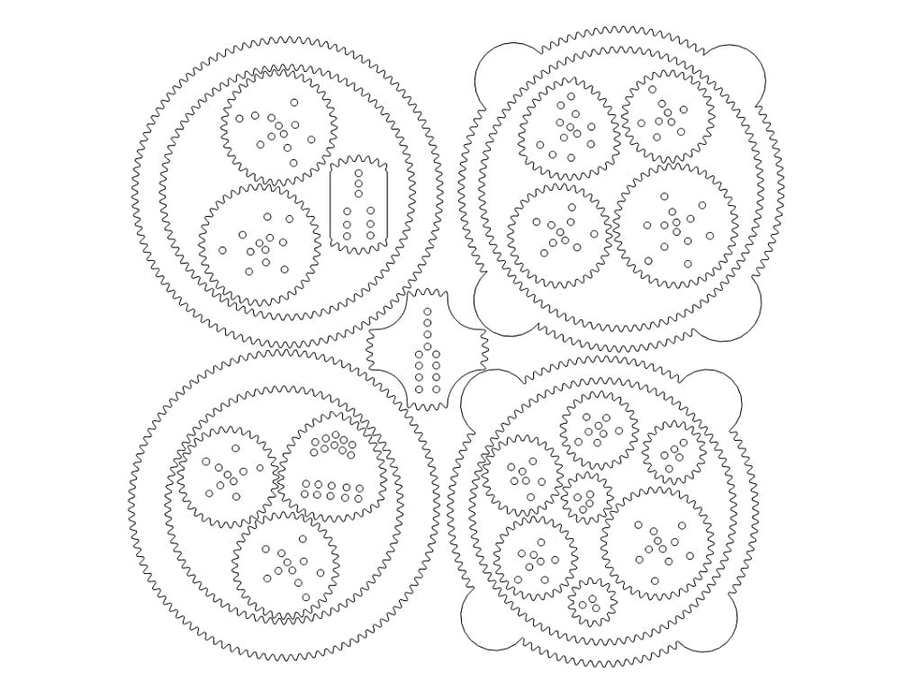 Laser Cut Spirograph Gear Set Multiple Frames Geometric Drawing Kit