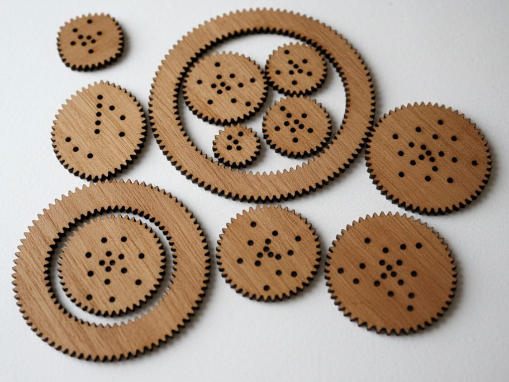 Laser Cut Spirograph Gear Set Hypotrochoid Drawing Kit