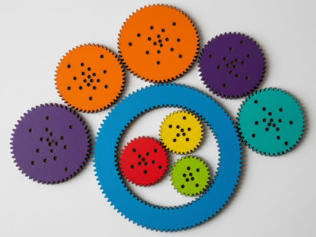 Laser Cut Spirograph Drawing Toy Set Creative Geometric Gear Design