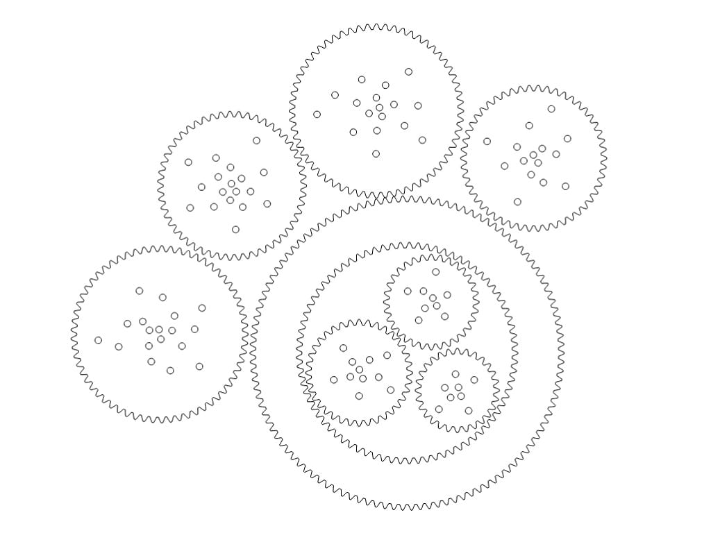 Laser Cut Spirograph Drawing Toy Set Creative Geometric Gear Design