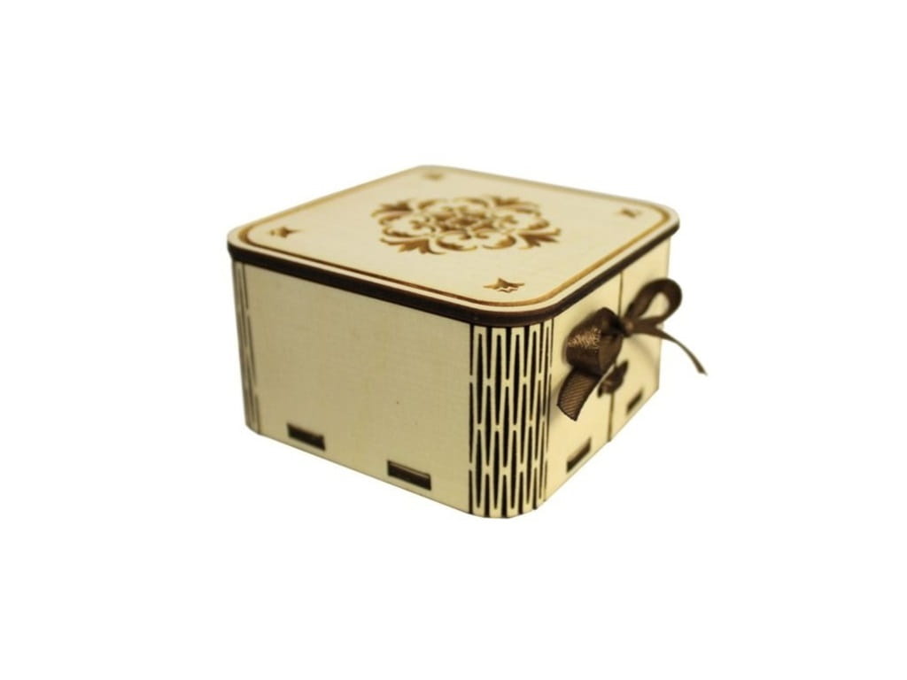 Laser Cut Living Hinge Gift Box with Rounded Corner