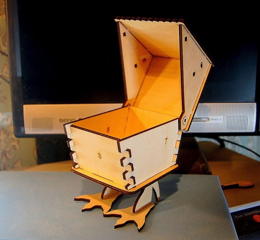 Laser Cut Baba Yaga House Wooden Candy Box