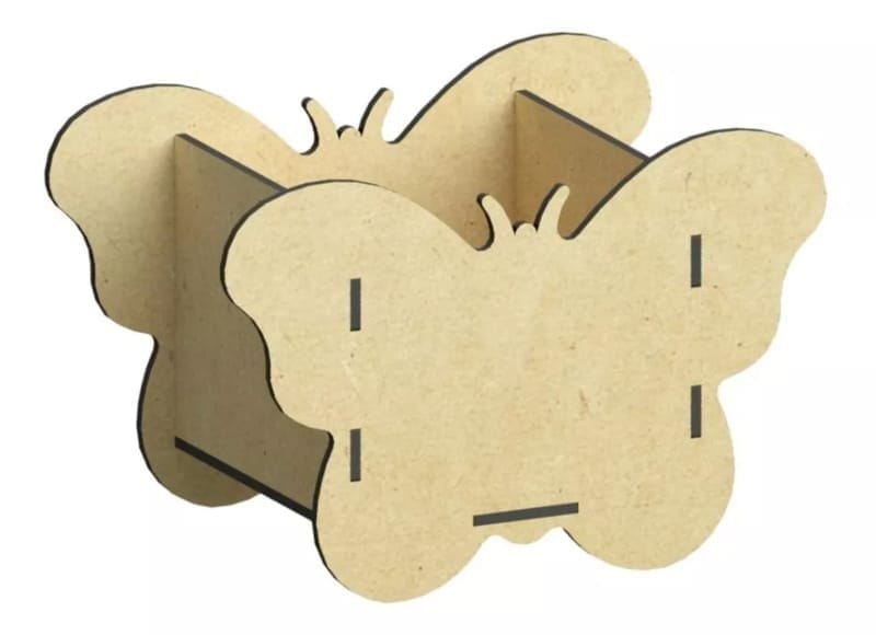 Laser Cut Butterfly Shaped Wooden Box Centerpiece Cachepot