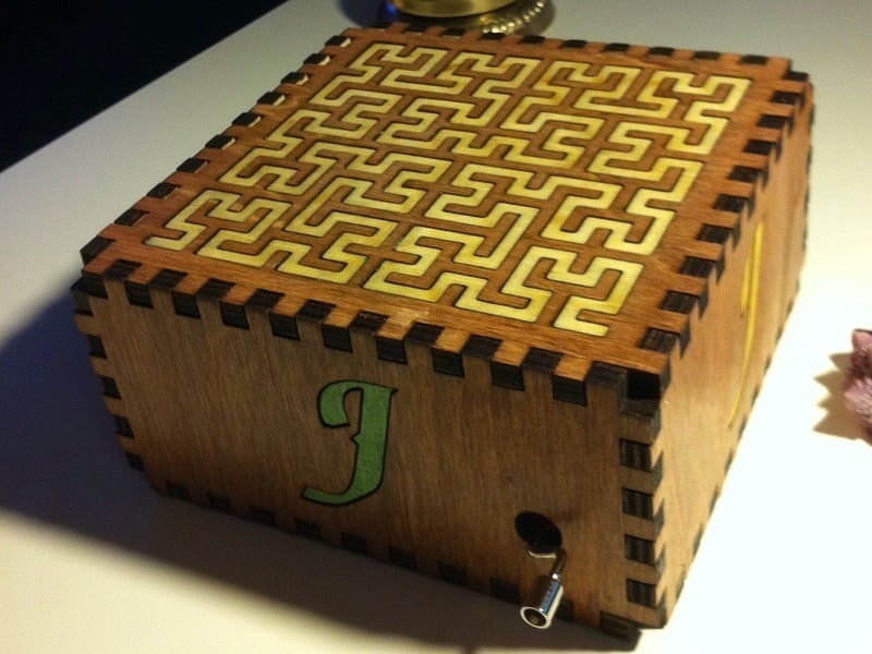 Laser Cut Wooden Fractal Music Box
