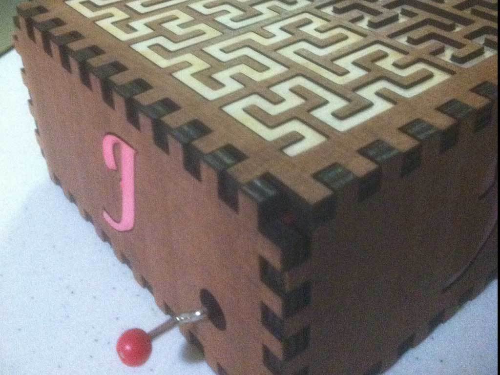 Laser Cut Wooden Fractal Music Box