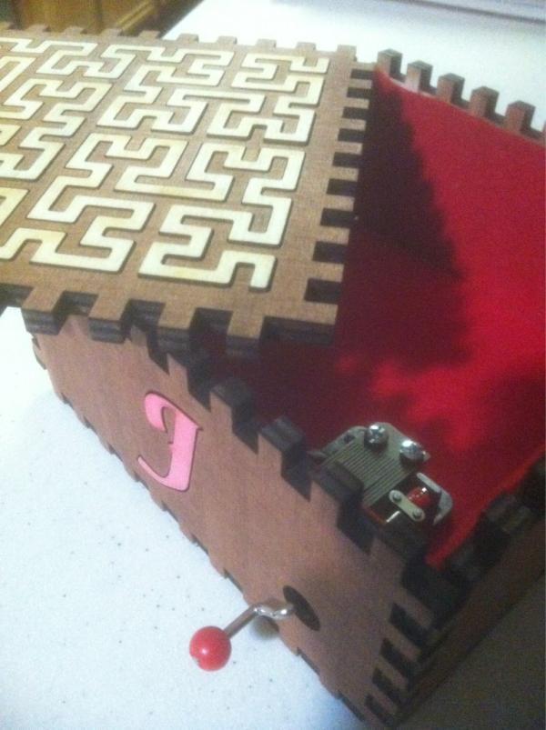 Laser Cut Wooden Fractal Music Box