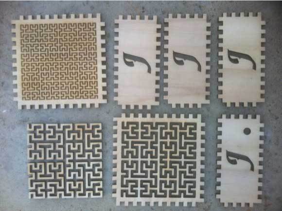 Laser Cut Wooden Fractal Music Box