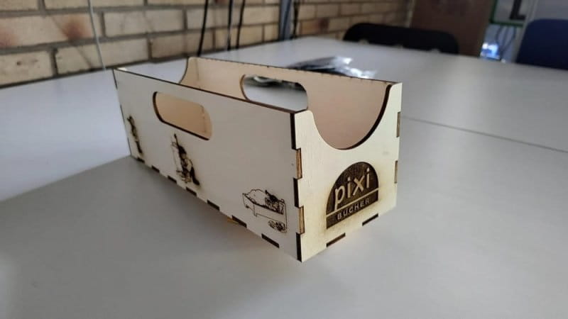 Laser Cut Wooden PixiBook Storage Box