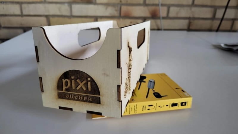 Laser Cut Wooden PixiBook Storage Box