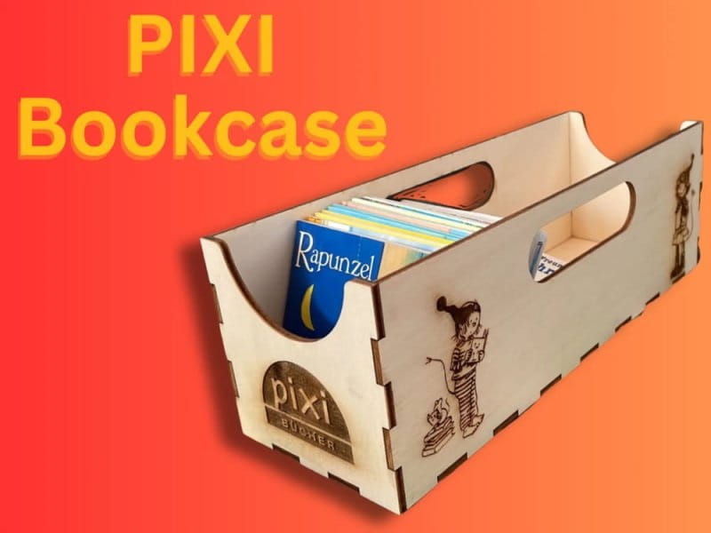 Laser Cut Wooden PixiBook Storage Box