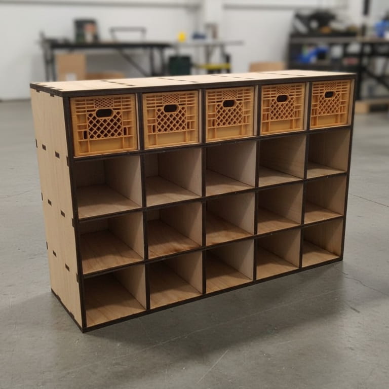 Laser Cut Pigeon Hole Style Storage Unit Storage Box