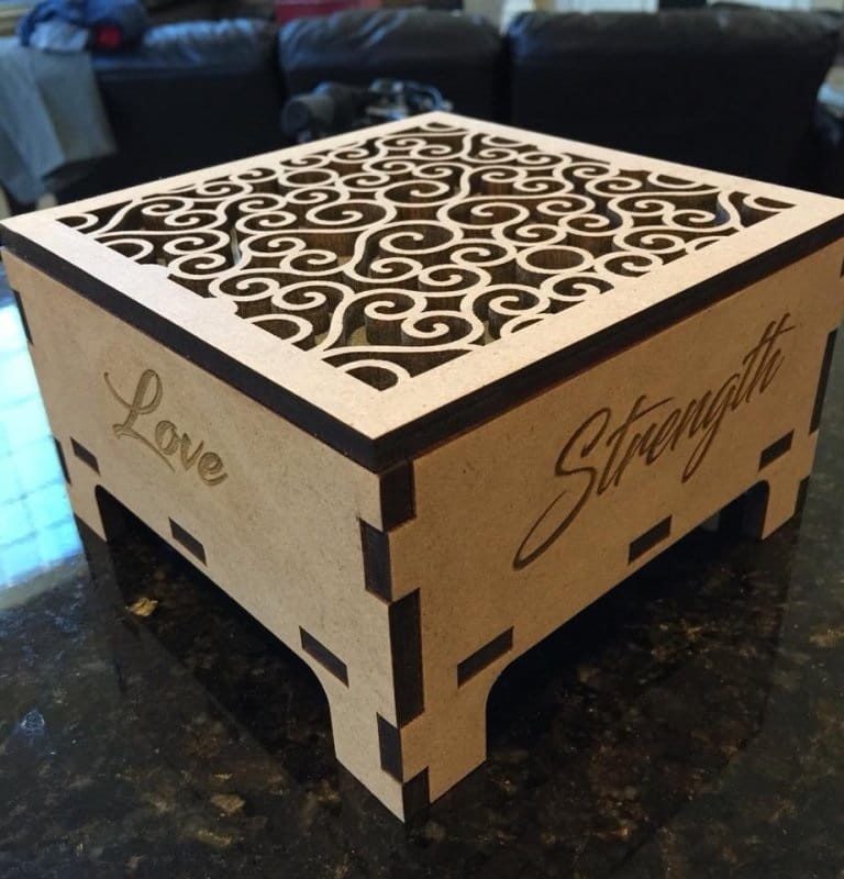 Laser Cut Decorative Wooden Box