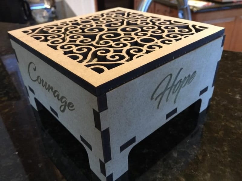 Laser Cut Decorative Wooden Box