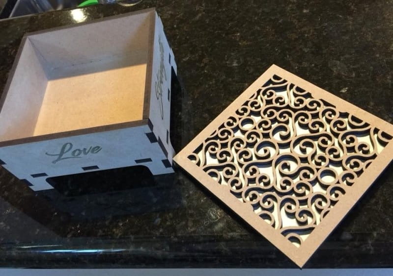 Laser Cut Decorative Wooden Box