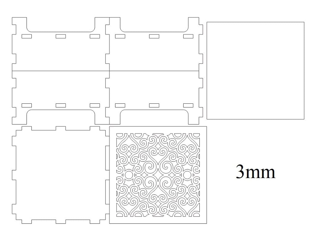 Laser Cut Decorative Wooden Box