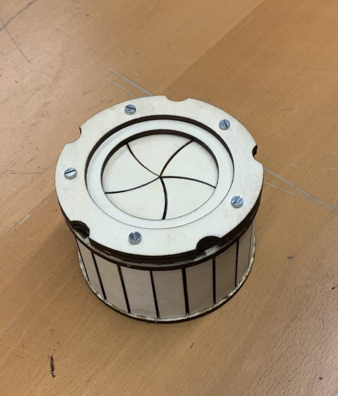 Laser Cut Plywood Iris Box