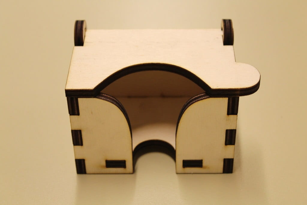 Laser Cut Business Card Holder with Flip Top Lid