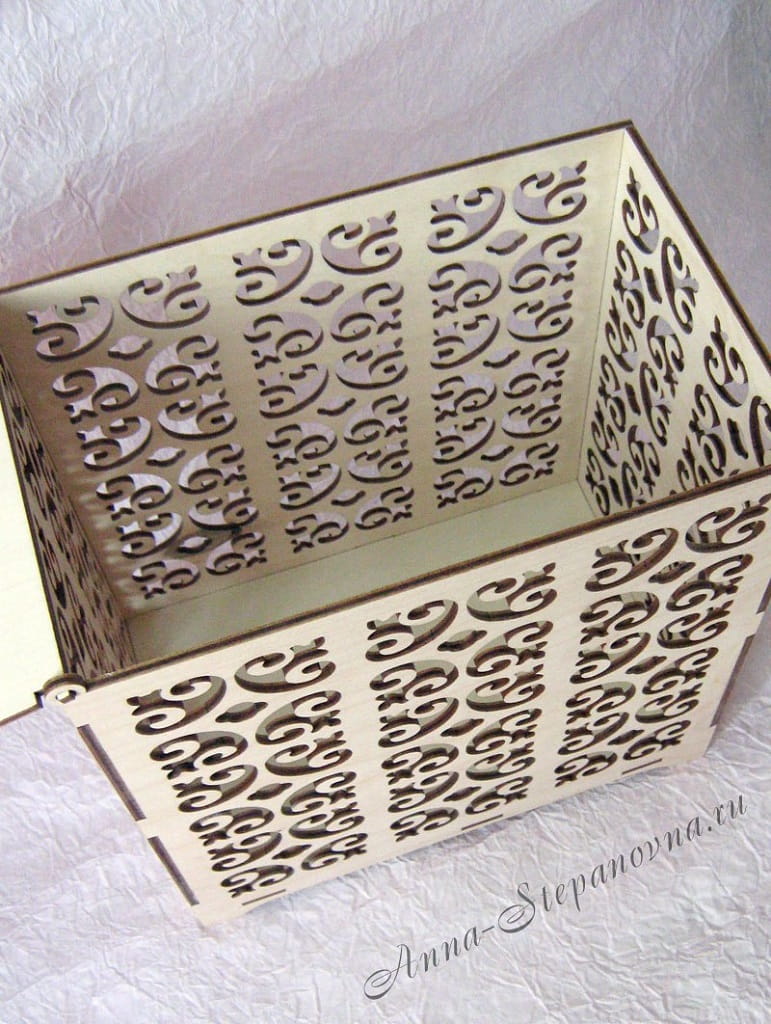 Laser Cut Wooden Wedding Card Box