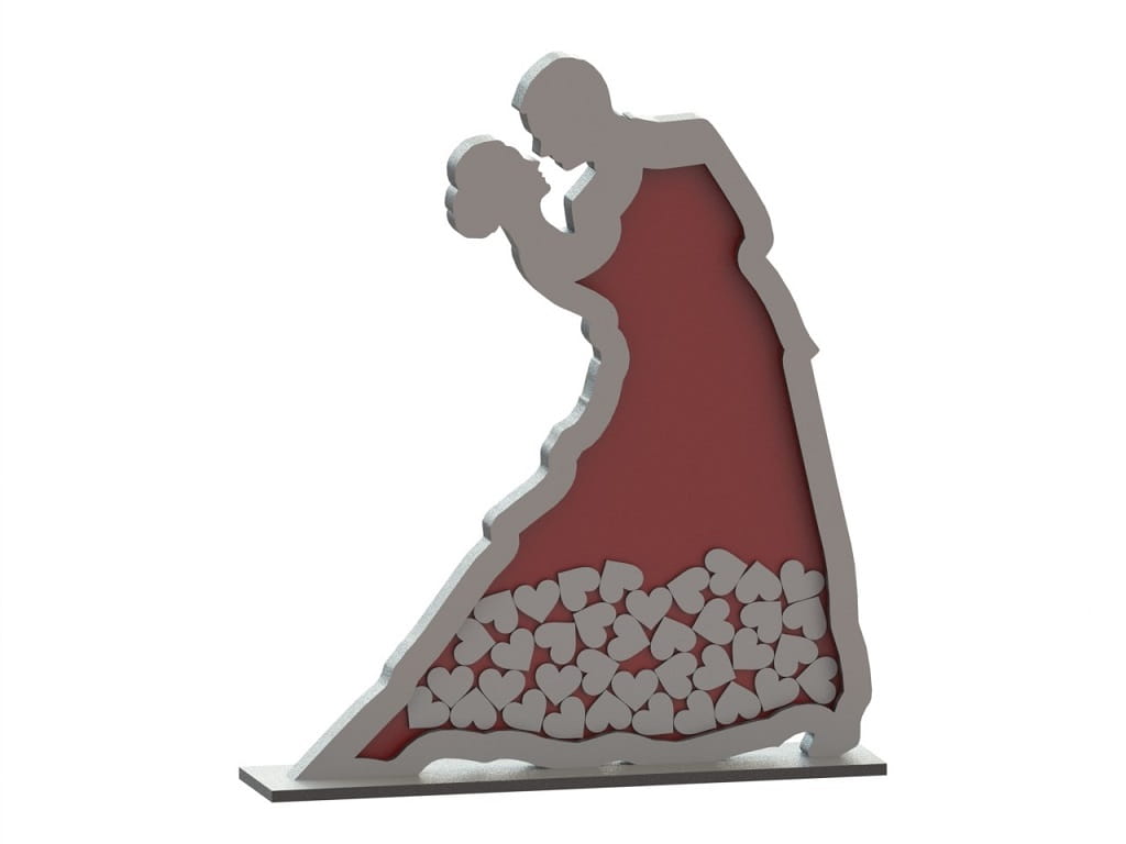Laser Cut Wooden Wedding Wishes Drop Box
