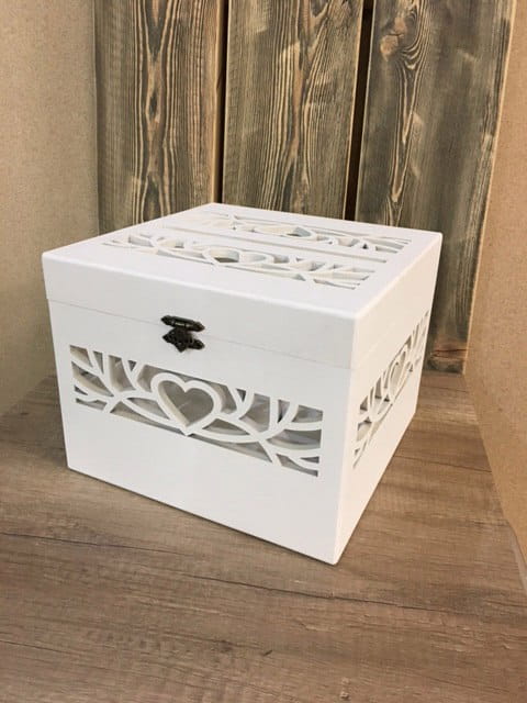 Laser Cut Wooden Wedding Card Box for Reception