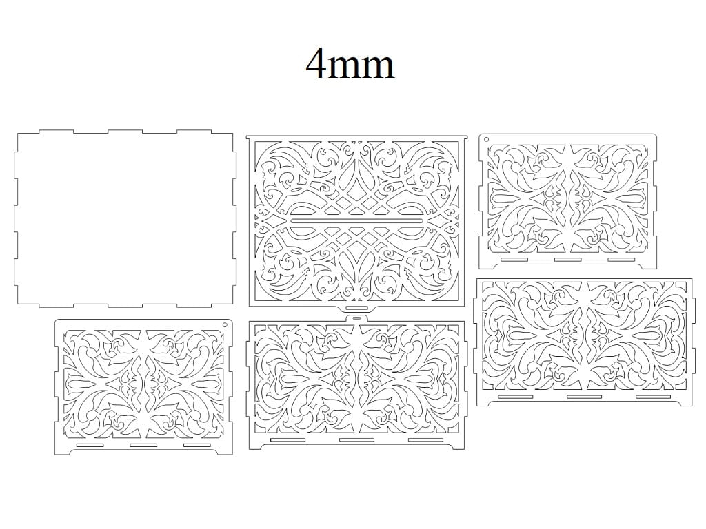 Laser Cut Intricate Fretwork Wedding Card Box